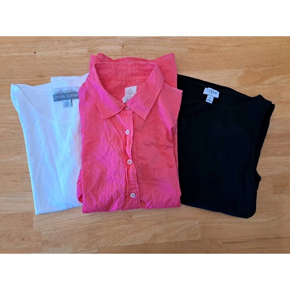 Lot of 3 Size Small Women’s Tops J Crew & Casual Corner Tanks & Button Up